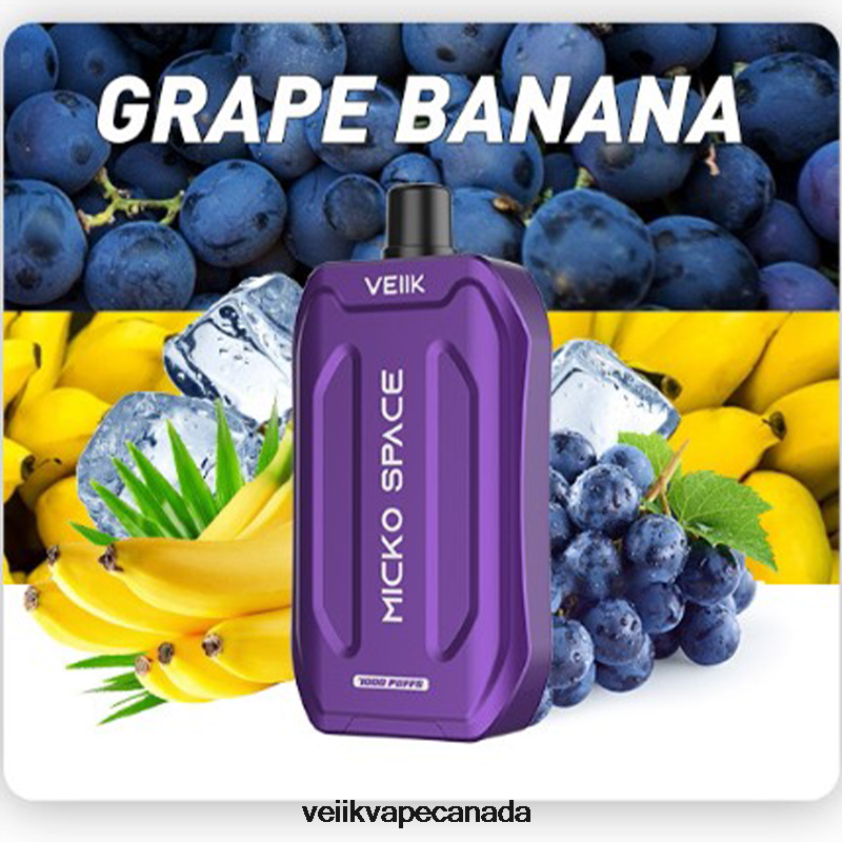 VEIIK Micko Space Disposable Vape 7000 Puffs P448PN35 Grape Banana - VEIIK Vape Review VEIIK Micko Space Disposable Vape 7000 Puffs P448PN35 Grape Banana - VEIIK Vape Review