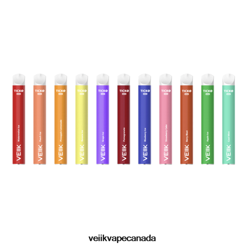 VEIIK Ticko Disposable Vape 800 Puffs P448PN30 Multiple Flavors - VEIIK Vape Ottawa VEIIK Ticko Disposable Vape 800 Puffs P448PN30 Multiple Flavors - VEIIK Vape Ottawa